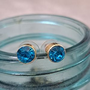 Blue Jeweled Earrings